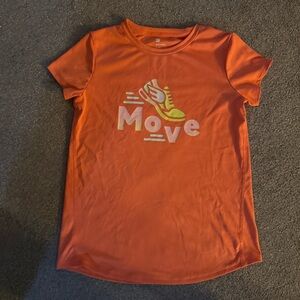 All in Motion Bright Orange Kids Tee with Move Graphic